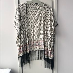 Anthropologie fringe blouse